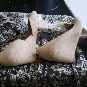 Felice Suede d'Orsay Wedge Pump